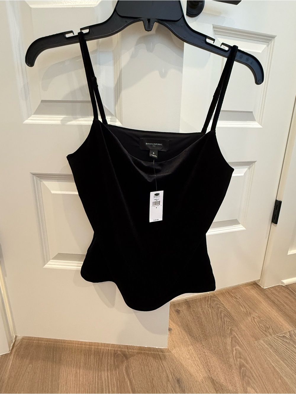 Banana Republic Black Velvet Spaghetti-Strap Cami Top